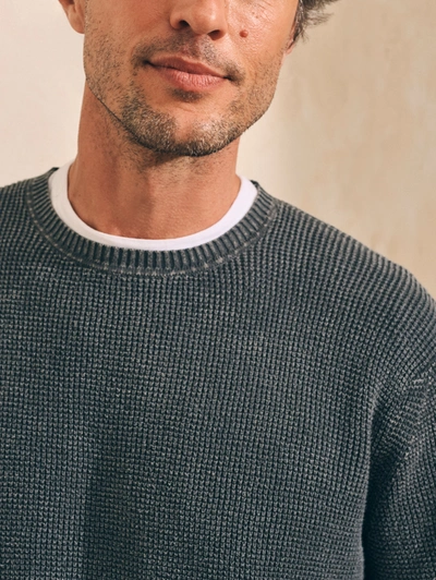 Faherty Sunwashed Crewneck Sweater T-shirt In Faded Black