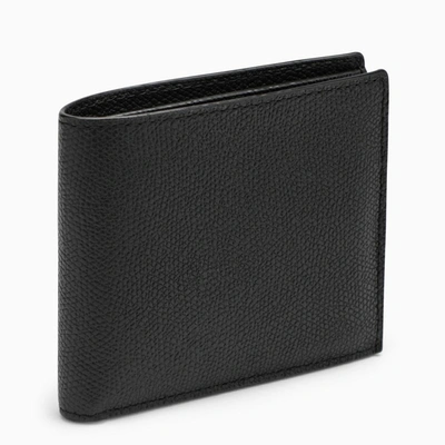 Shop Valextra | Bifold Wallet In Black Leather
