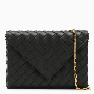 Bottega Veneta Dark Green Origami Envelope Pouch With Chain In Green