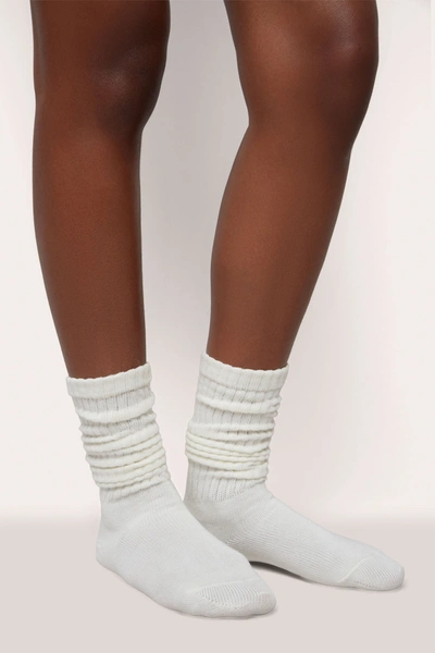 Danielle Guizio Ny Slouchy Socks In Cream