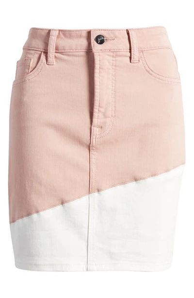 Shop Jen7 By 7 For All Mankind Colorblock Denim Pencil Skirt In Colorblock Rose