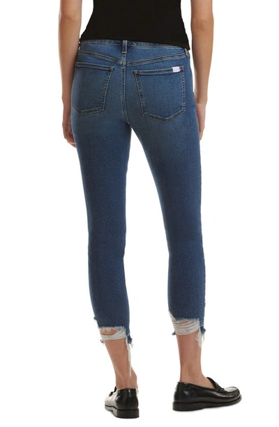 Jen7 By 7 For All Mankind Frayed Release Hem Mid Rise Ankle Skinny Jeans In Brynn