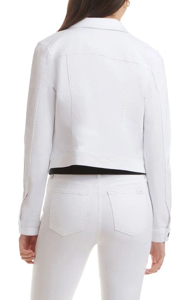 Shop Jen7 By 7 For All Mankind Crop Denim Jacket In White