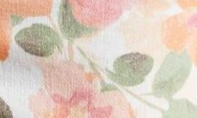 Jen7 By 7 For All Mankind Floral Print Mid Rise Ankle Skinny Jeans In Waterclr Floral