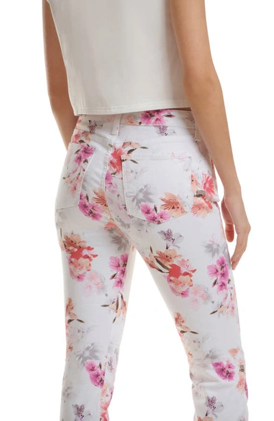 Shop Jen7 By 7 For All Mankind Floral Print Mid Rise Ankle Skinny Jeans In In Bloom