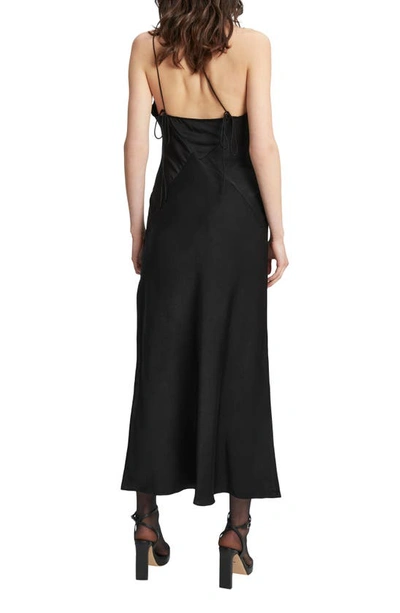 Shop Bardot Lamont Lace Trim One-shoulder Slipdress In Black