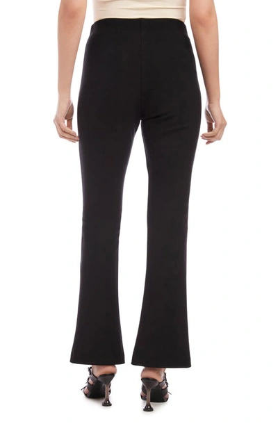 Fifteen Twenty Harlow Slit Hem Bootcut Pants In Black