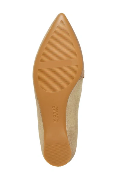 Shop Blondo Tara Pointed Toe Flat In Gold Metallic