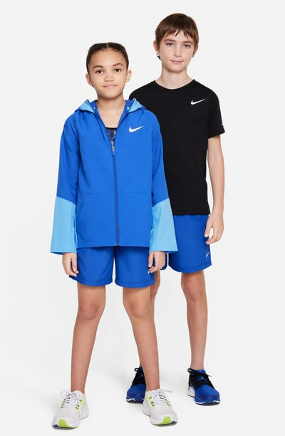 Shop Nike Kids' Dri-fit Multi+ Shorts In Game Royal/ White