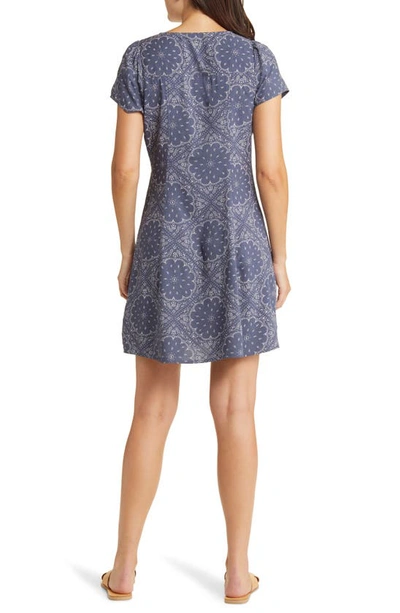 Madewell Shirred Button Front Minidress In Nighttime