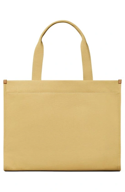 Tory Burch Ella Canvas Tote In Hickory