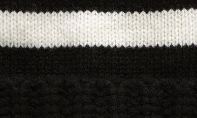 Shop Moncler Arch Classic Stripe Cuff Virgin Wool & Cashmere Beanie In Black