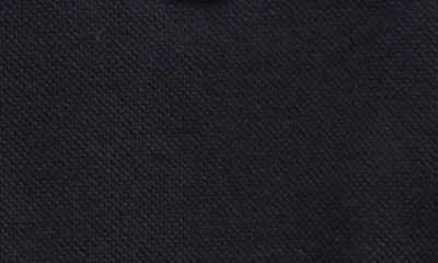 Shop Moncler Kids' Logo Stripe Stretch Piqué Polo In Navy