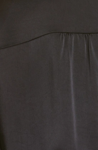 Shop Ramy Brook Josephine Long Sleeve Satin Jumpsuit In Black