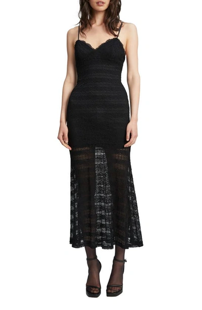 Shop Bardot Flynn Lace Midi Dress In Black