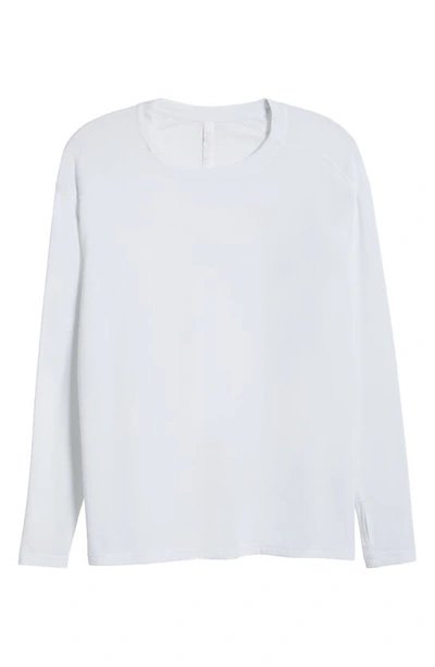 Shop Zella Studio Open Back Long Sleeve T-shirt In White