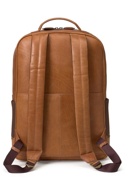 Shop Johnston & Murphy Rhodes Leather Backpack In Tan