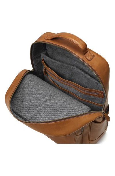 Shop Johnston & Murphy Rhodes Leather Backpack In Tan