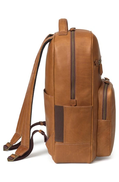 Shop Johnston & Murphy Rhodes Leather Backpack In Tan
