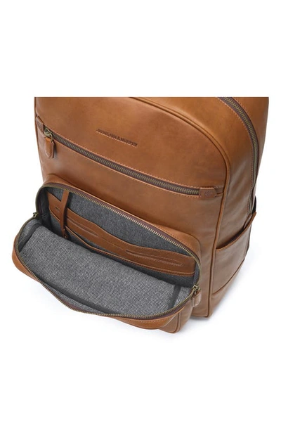 Shop Johnston & Murphy Rhodes Leather Backpack In Tan