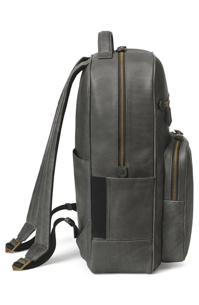 Shop Johnston & Murphy Rhodes Leather Backpack In Grey