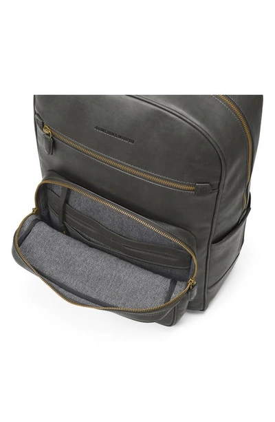 Shop Johnston & Murphy Rhodes Leather Backpack In Grey