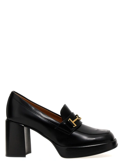 Shop Tod's Chain Loafers Pumps Black