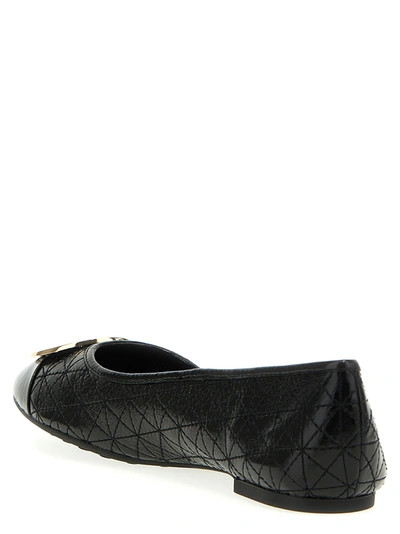 Shop Tory Burch Claire Quilted Flat Shoes Black