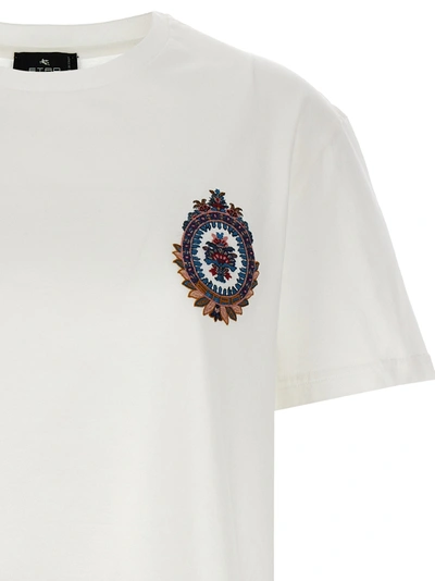 Shop Etro Embroidery T-shirt White