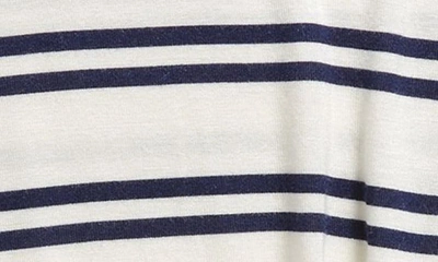 Shop Nordstrom Kid's Twist Front Long Sleeve T-shirt In Navy Peacoat Fun Stripe