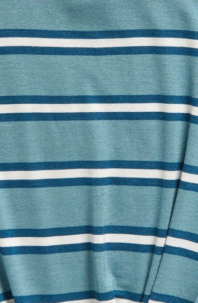 Shop Nordstrom Kids' Twist Front Long Sleeve T-shirt In Teal Arctic Fun Stripe