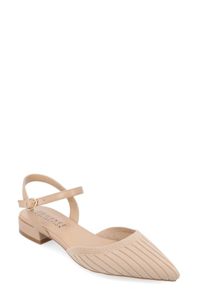 Shop Journee Collection Ansley Pointed Toe Pump In Tan