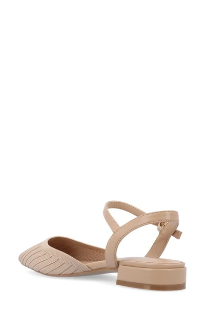 Journee Collection Ansley Ankle Strap Flat In Tan