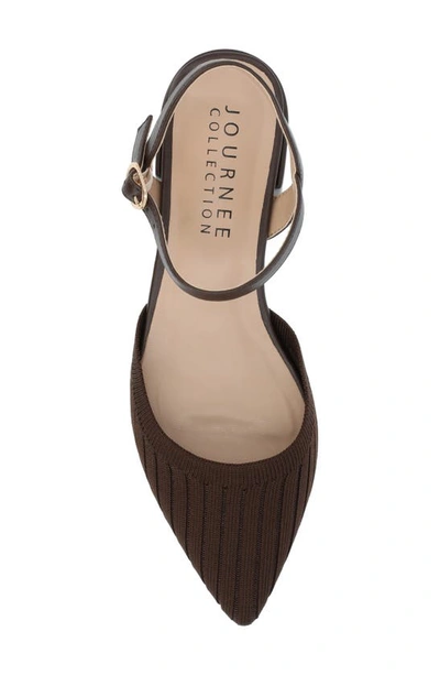 Shop Journee Collection Ansley Pointed Toe Pump In Brown