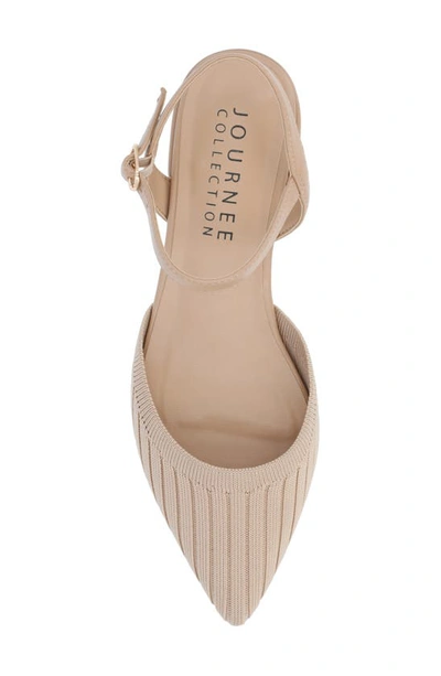 Journee Collection Ansley Ankle Strap Flat In Tan