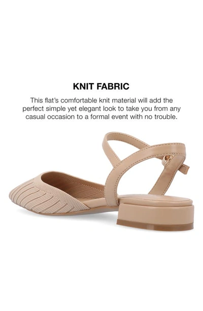 Journee Collection Ansley Ankle Strap Flat In Tan