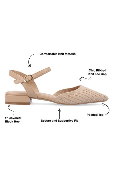 Journee Collection Ansley Ankle Strap Flat In Tan