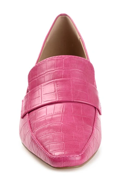 Journee Collection Women's Celina Kitten Heel Loafers In Fuchsia