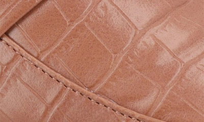 Journee Collection Celina Croc Embossed Loafer Pump In Brown