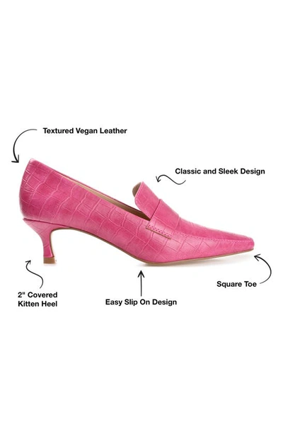 Journee Collection Women's Celina Kitten Heel Loafers In Fuchsia