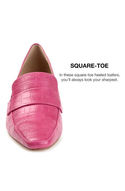 Journee Collection Women's Celina Kitten Heel Loafers In Fuchsia