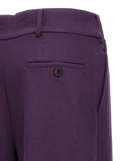 Shop Etro Wool Pants Purple