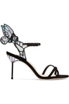 SOPHIA WEBSTER Chiara patent-leather and suede sandals