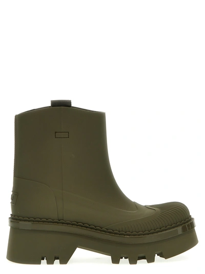 Shop Chloé Raina Boots, Ankle Boots In Green