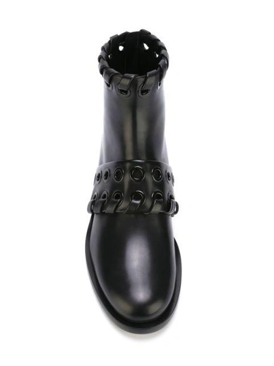 Shop Fendi Macro-weave Ankle Boots