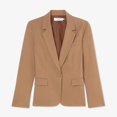 Shop M.m.lafleur The Yasmine Blazer - Wool Twill In Camel