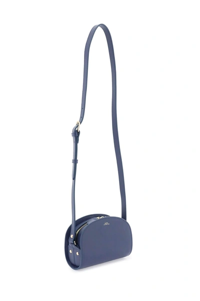 Shop Apc A.p.c. Demi-lune Mini Crossbody Bag Women In Blue