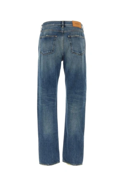 Shop Burberry Man Denim Jeans In Blue