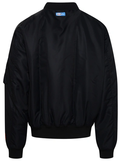 Shop Heron Preston Man  Ex-ray Black Polyamide Bomber Jacket