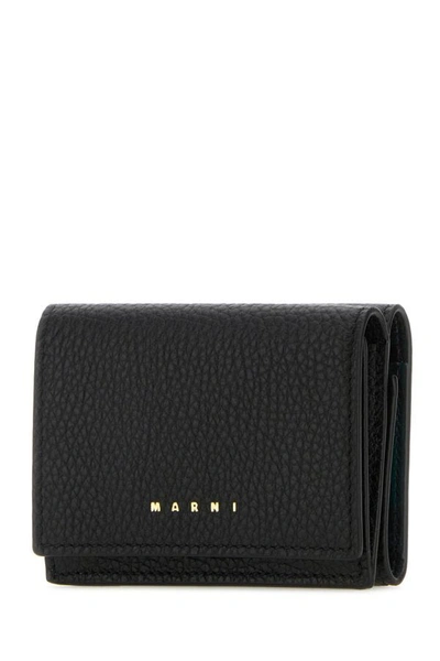 Shop Marni Woman Black Leather Wallet